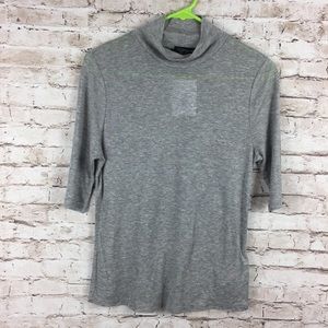 Topshop High Neck Soft Gray Top NWT NEW